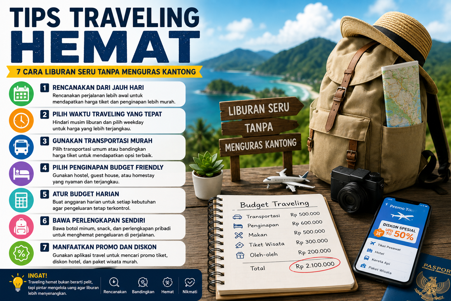 tips traveling hemat liburan murah